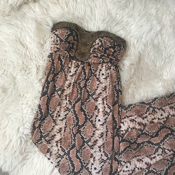 bebe Dresses & Skirts - Bebe snakeskin maxi dress